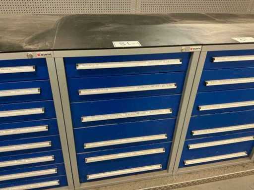 Armadio telescopico WÜRTH con contenuti