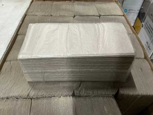 Fourneau de serviettes pliées en ZZ, 1 contre, feuilles recyclées de 23x25cm 20x250 (80x)