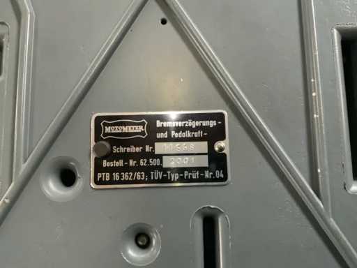 Motometer PTB 16 362/63 Brake deceleration / pedal force gauge