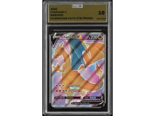 UCG 10 2020 Charizard V Full Art Champions Path ETB Promo SWSH050 Graded Pokémon card