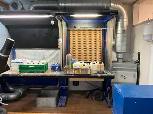 2015 Poetter-Klima PK-FST1000/ACD 1200 Ex/ ACD ULT 1200 Masă de extracție cu sistem de extracție și sistem de filtrare