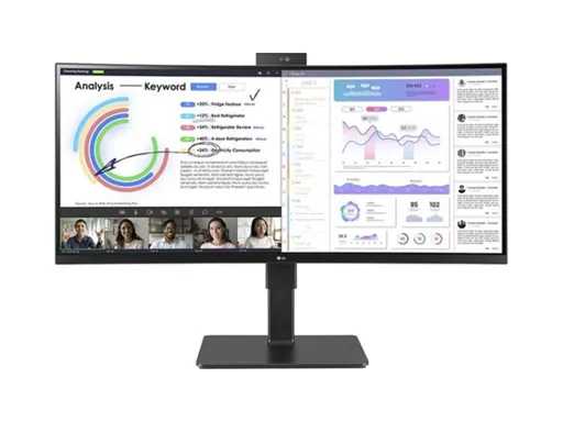 LG 34BQ77QC-B - QHD Curved Ultrawide Monitor - USB-C 90w - RJ45 - 34 Inch - Zwart