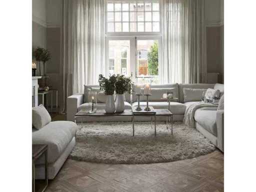 Rivièra Maison Cecil Teppich Durchmesser 320 cm cremefarben