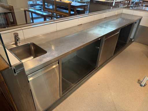 Stół roboczy ze stali nierdzewnej z zlewem