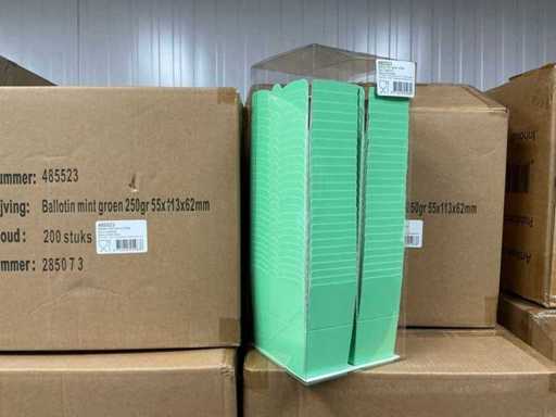 Partij Ballotin mint groen 250gr 55x113x62mm (7400x)