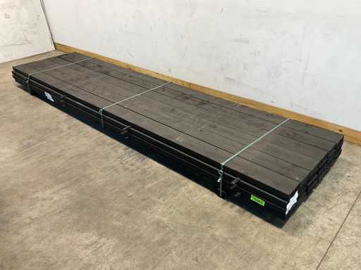 Gehobelter Balken aus schwarzer Fichte 400x16x4,5 cm (50x)