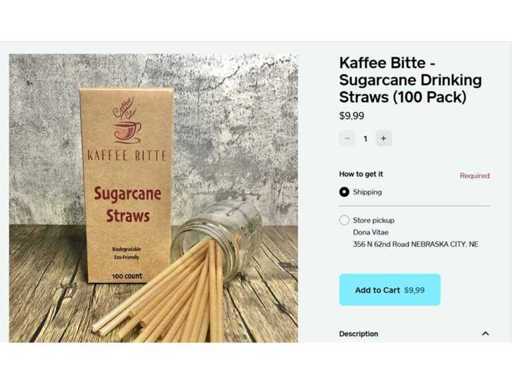Paper Wrapped Sugar Cane Straws Kitchen (7000x)