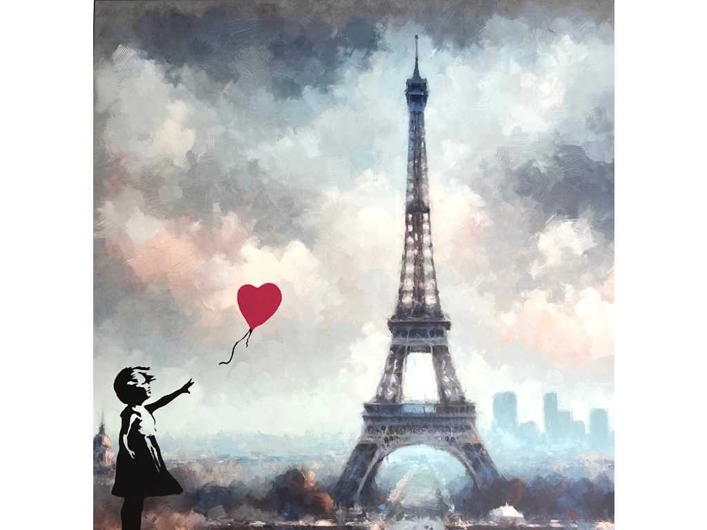(à) Banksy - fille en ballon à Paris