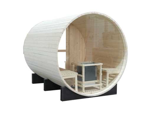 2025 IntoRelax Panorama glass SH1818-P - Sauna beczkowa 180 cm