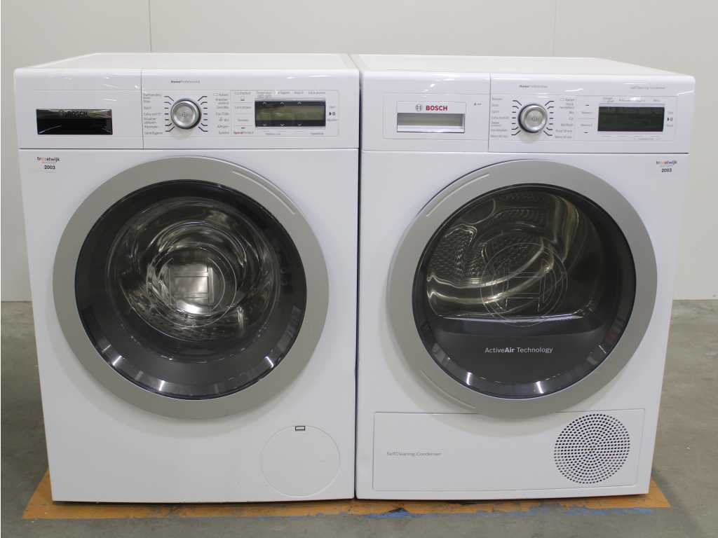 Bosch HomeProfessional Washing Machine & Bosch HomeProfessional SelfCleaning Condenser A++ Dryer