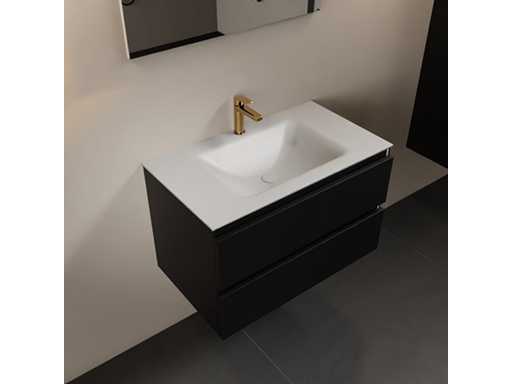 Dulapul de baie negru 80cm 