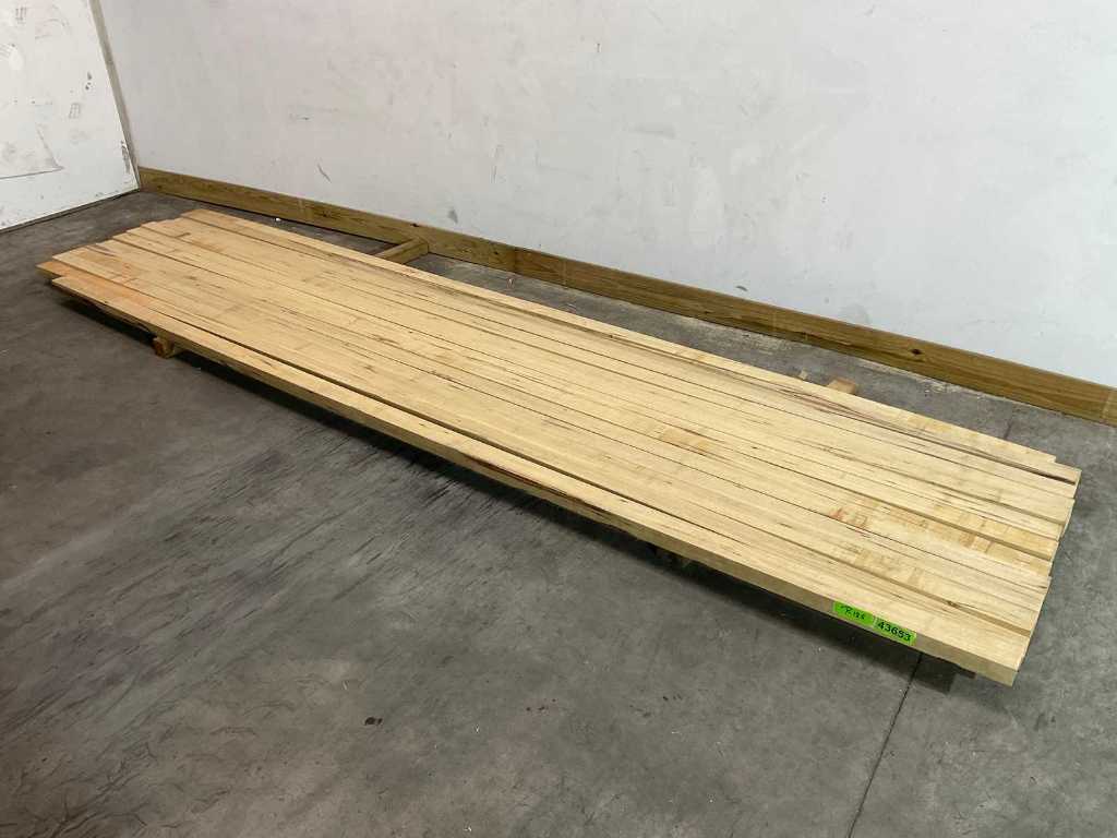 Afrikaans eikenhout - balk Fraké - 420x7,5x5 cm  (12x)