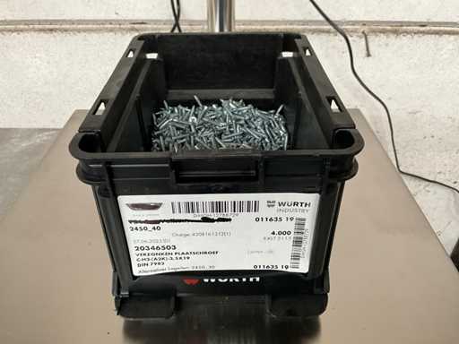 Würth 4,19 kg Senkkopfschraube aus Blech im stapelbaren Behälter