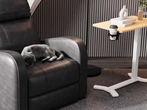 Hoogteverstelbaar C-vormig bijzettafeltje (x2)