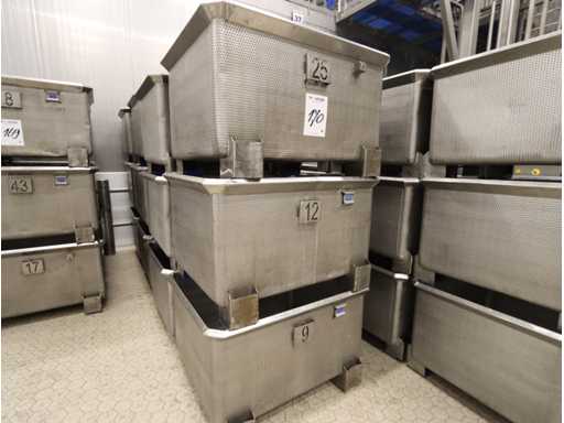 Stainless steel transport box (12x)