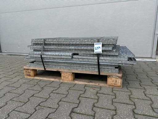 pallet misto Pavimento a listelli d'acciaio (14x)