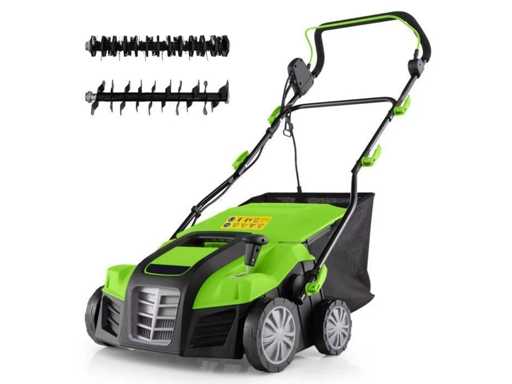 COSTWAY-2 in 1 Electric Scarifier 40cm Blunt 2000W