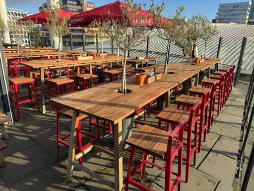 Huts - Terrace bar stool with backrest (12x)