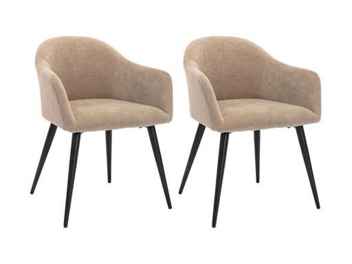 Chaises salle à manger - Beige (x6 Mix)