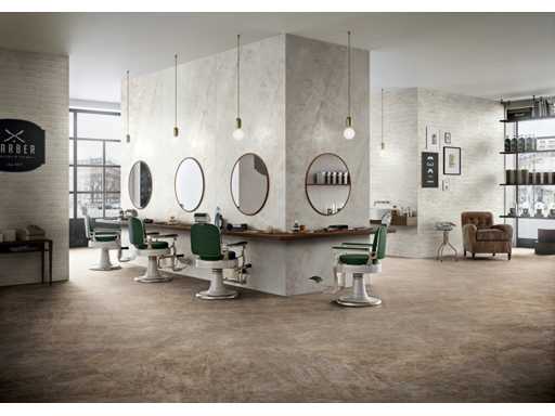 Carrelage de sol 129,6 m2 Taj Mahal blanc brillant 60x120cm