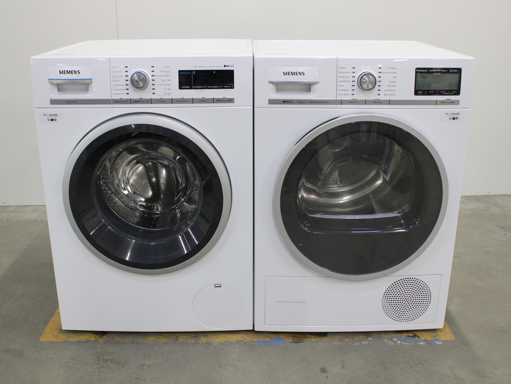 Siemens iQ700 iSensoric aquaStop sensoFresh System Wasmachine & Siemens iQ800 iSensoric selfCleaning condenser Wasdroger
