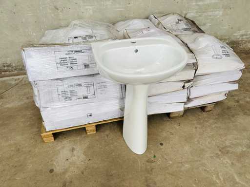 (x12) Wasbekken + kolom