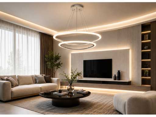 Żyrandol LED – 3 kolory – ściemniający – P7068/2B