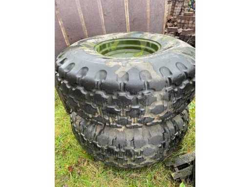 4x landbouw dumper banden, wiel en velg