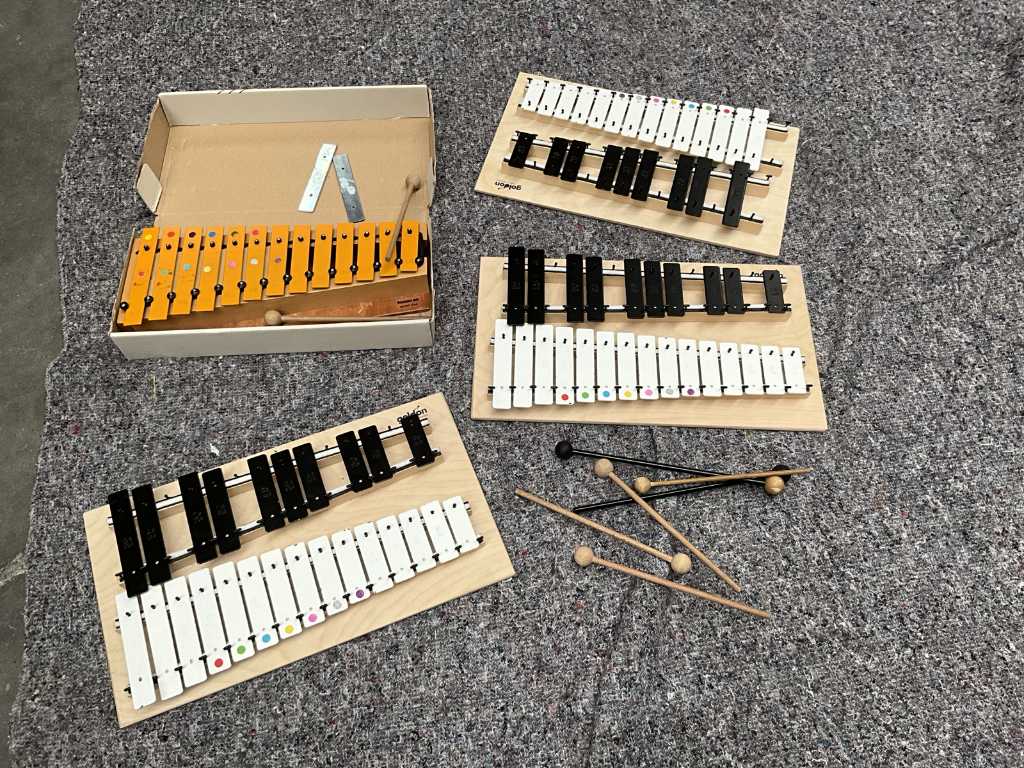 4 various xylophones
