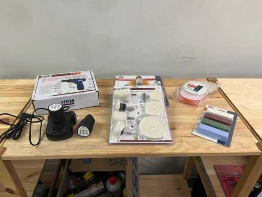 HBM 10,8V Professionele Accu Polijst- & Schuurmachine + toebehoren