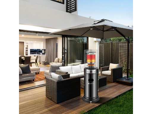 Chauffage extérieur avec brûleur à gaz de 11 kW pour jardin, terrasse ou balcon