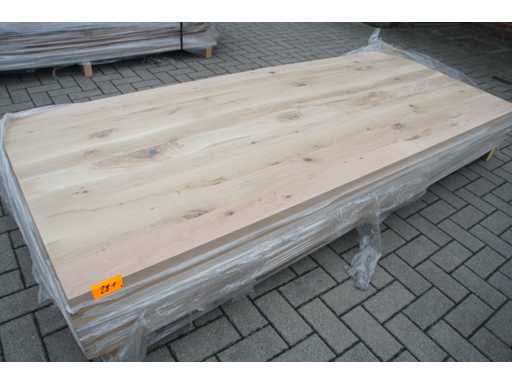 1x Massief eiken tafelblad 2m50