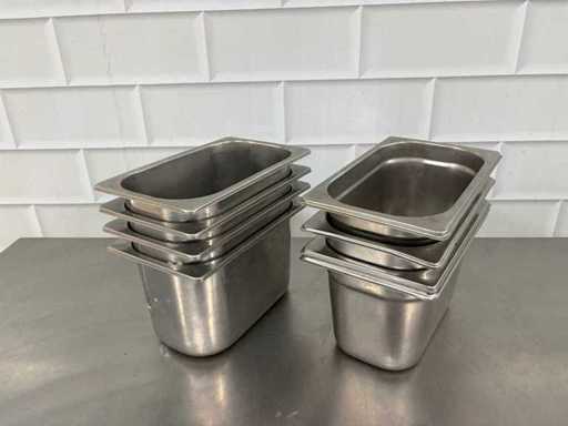 Edelstahl – Gastronorm-Tray (8x)