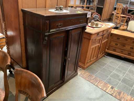 Wooden rustic kitchen cabinet