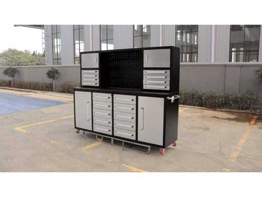 Rhino-Cross-Workbench H7FT-18D-01C Stainless Steel Tool Cabinet