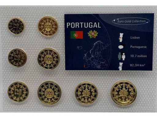 Ensemble de pièces Malte Euro-Gold-Collection – Plaqué or 24 carats - Limitation 10 000