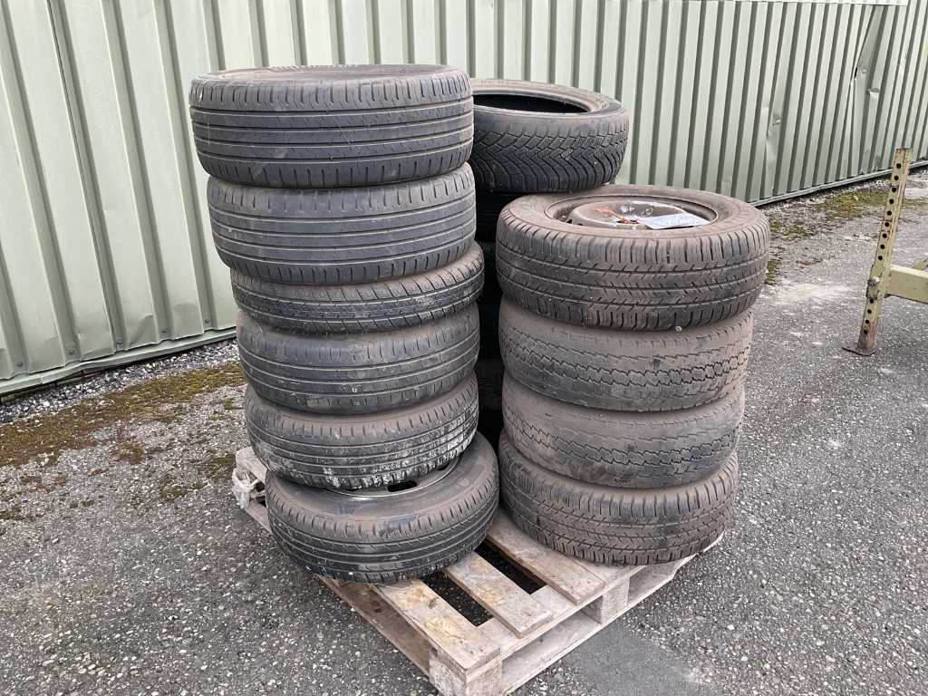 Batch of 15 & 16 inch Car tyres