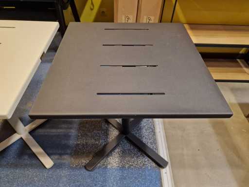 Table pliante Garden Prestige Alu Suisse Anthracite 80 x 80cm - Inclinable