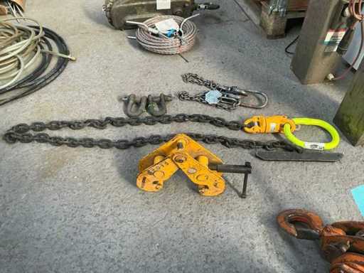 Diverses chaînes de levage