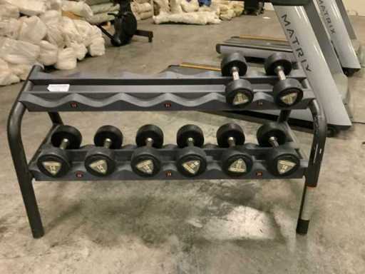 Sidea dumbells met rek 12;14;16;18kg set Krachtstation