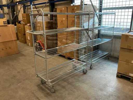 Order picking trolleys 124x46x158cm (2x)