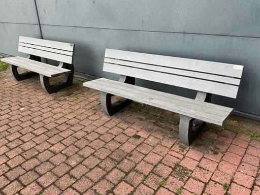 Ławka ogrodowa Rekupro 180x65x80 cm (2x)