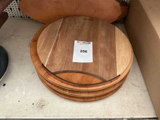 Wooden presentation boards (5x)