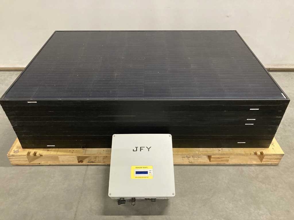 Izen - MP1720330 - set di 10 pannelli solari full black usati e 1 inverter JFY 3.0 usato (monofase)