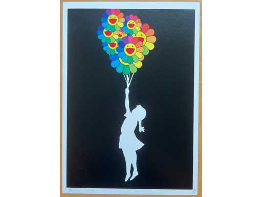 MORTE NYC: La ragazza Banksy con il palloncino dei fiori di Murakami