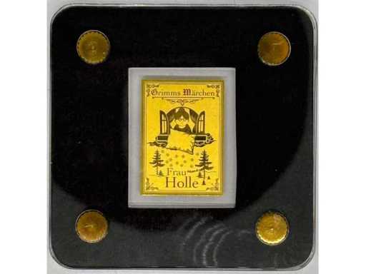 Gold 999 (1/500 oz) – "Grimm's Fairy Tales – Mother Hulda" Gold Coin Bar – Germany – 16 × 22.4 mm