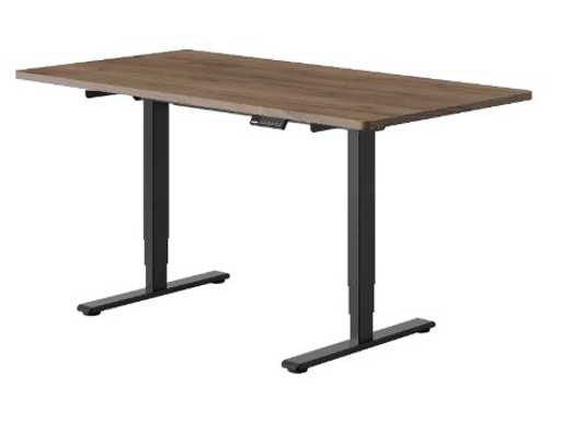 bureau assis debout classiques - Plateau curvé 140x70cm Marron