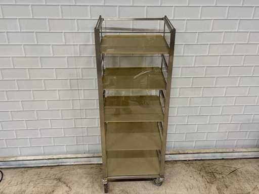 RVS Mobiel Verkoop Vitrine geremd