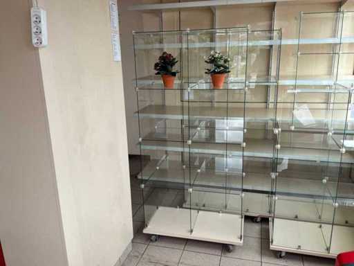 Glass display cabinet (2x)