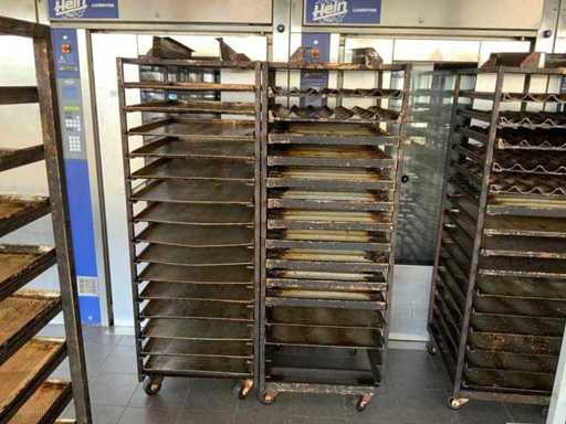 Carrello da forno da forno in acciaio inox Hein da 15 pezzi (2x)